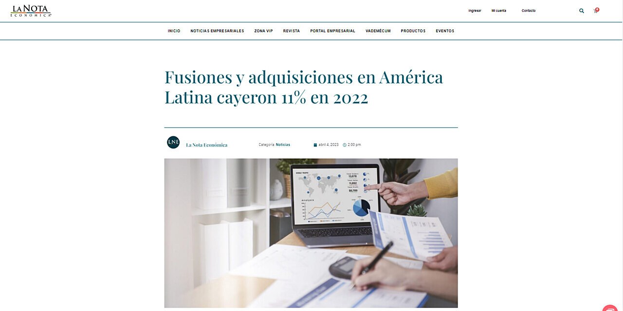 Fusiones y adquisiciones en Amrica Latina cayeron 11% en 2022